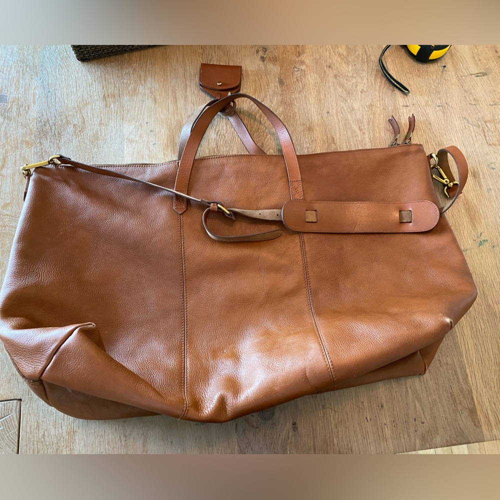 Madewell Leather “the Overnight Bag”